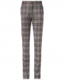 Plaid Wool and Silk-Blend Trousers