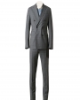 Double Breasted Grey Check Suit