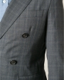 Double Breasted Grey Check Suit